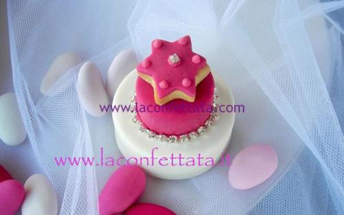 mini-cake-matrimonio-segnaposto-fucsia-mini-biscottino-strass